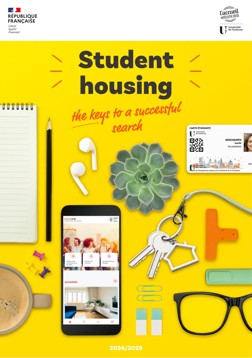 Cover of the University of Toulouse's Student Housing guide, 2024/2025